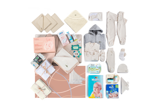 Baby's Nest naujagimio kraitelis su organine medvilne Color Game