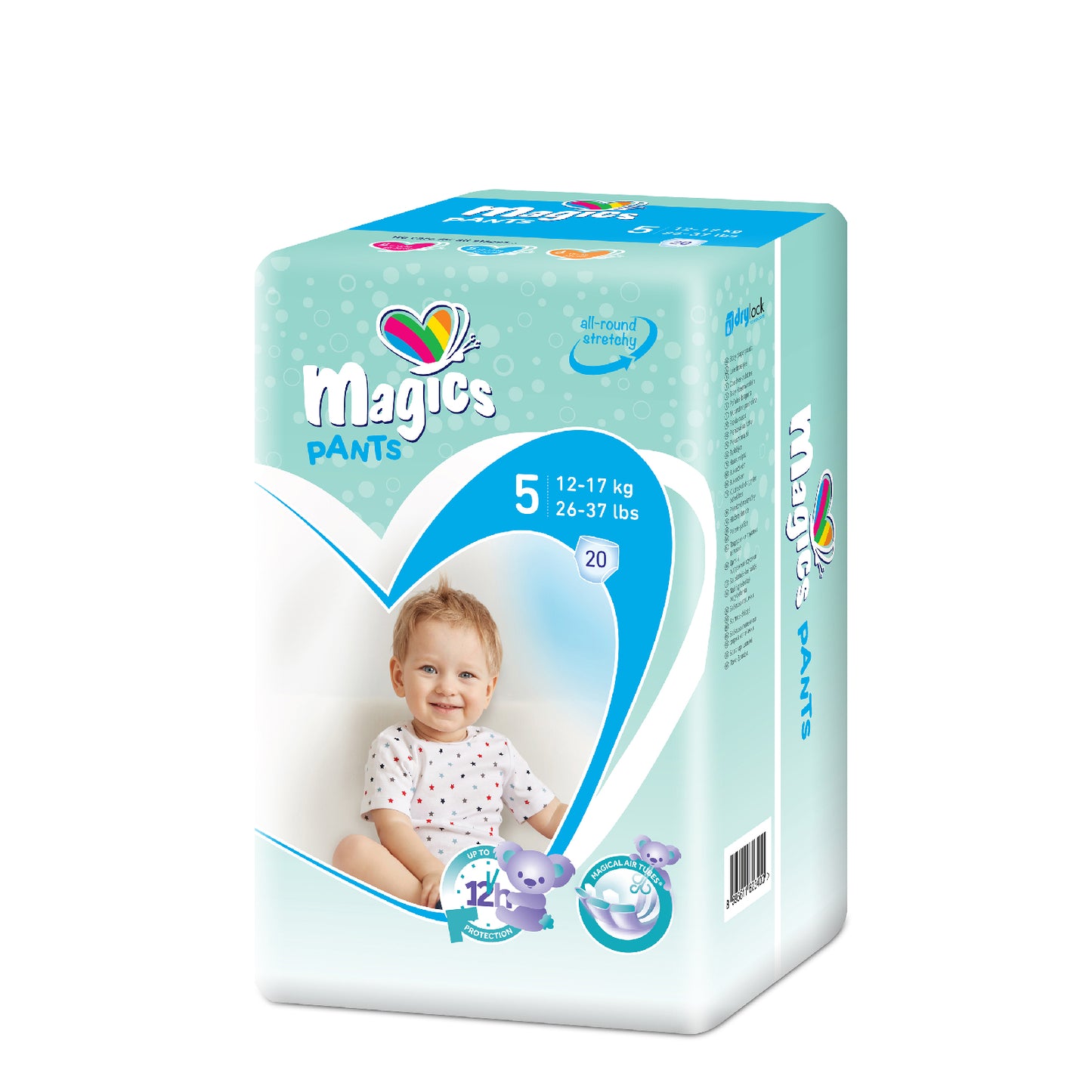 Sauskelnės - kelnaitės Magics Pants, dydis – Junior Nr.5 (12-17 kg.), 20 vnt.
