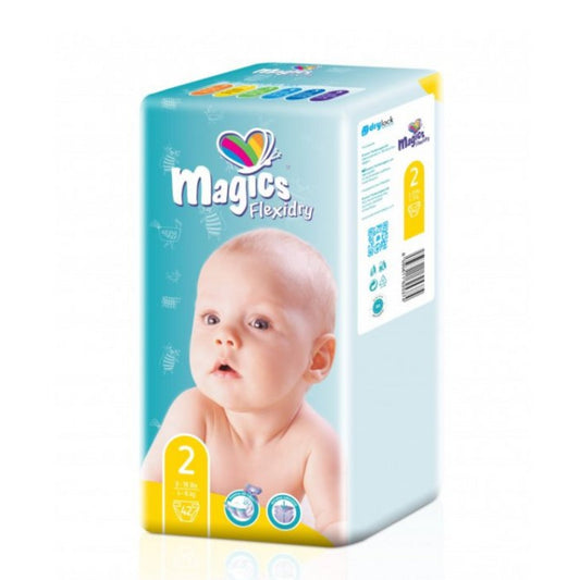 Sauskelnės Magics Flexidry, dydis – Mini Nr.2 (4-8 kg.), 42 vnt.