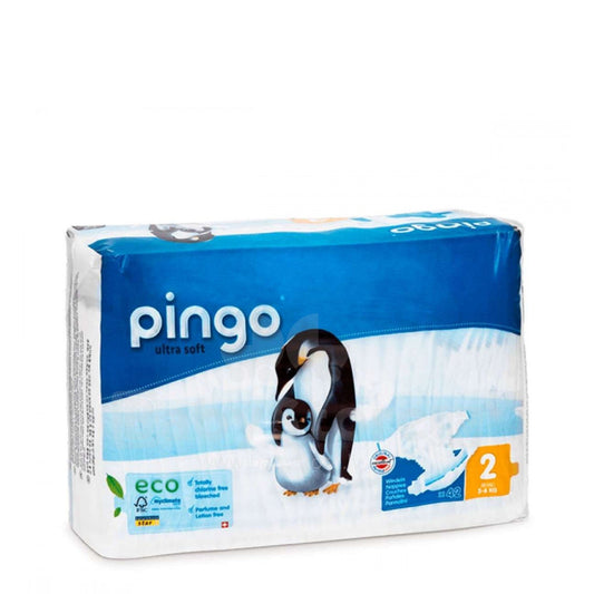 Sauskelnės Pingo Ultrasoft su drėgmės indikatoriumi, dydis Mini Nr. 2 (3-6 kg), 42 vnt.